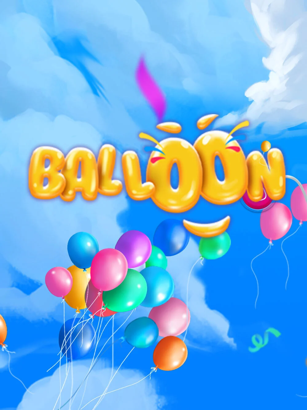 Juego alegre con globos y ambiente ligero para el catálogo