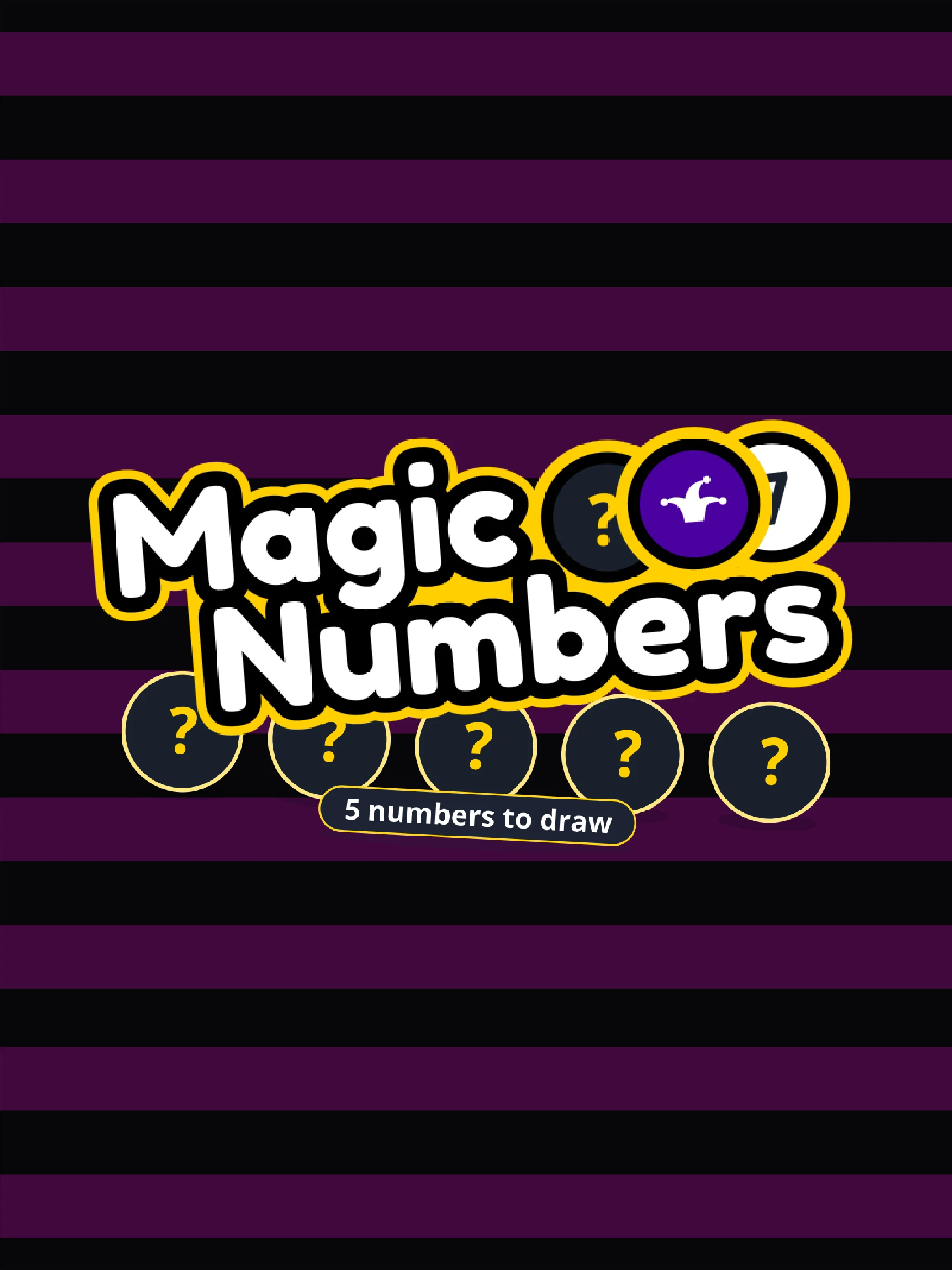 Juego de números con estilo mágico y enfoque en premios